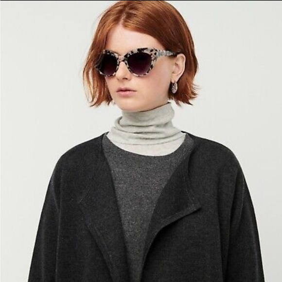 J. Crew Gray Cardigan Sweater Cozy Minimalist Design - Picture 2 of 10